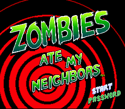 Zombies Ate My Neighbors - Haunters Special 2 Title Screen